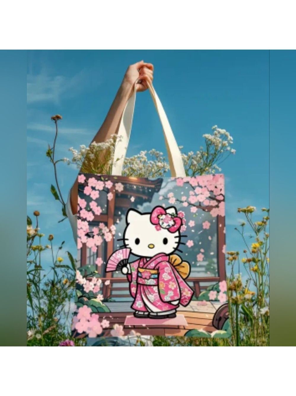 Hello Kitty Floral Kimono Tote